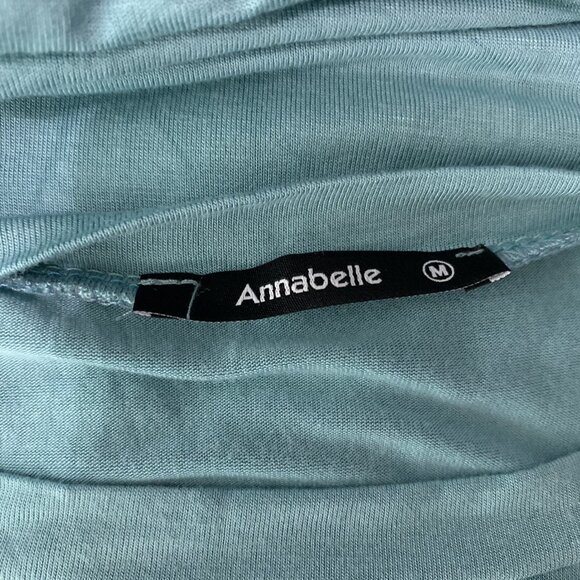 Annabelle Women’s Top Medium Blue 3/4 Sleeve Stretch Casual Cottagecore - Picture 4 of 5